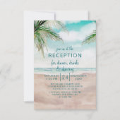 Island Breeze Tropical Beach Wedding Reception Kaart (Voorkant)