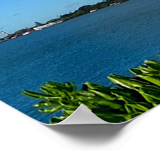 Island Bridge, Pearl Harbour, Poster Hawaii (Hoek)