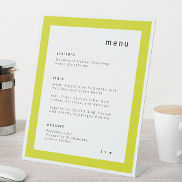 Island Citrus gele trouwmenu standaard bord Reclamebord Met Voetstuk