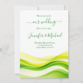 Island Citrus Green and Yellow Wedding-All In One Kaart (Voorkant)