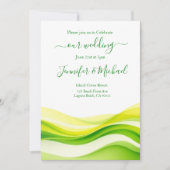Island Citrus Green and Yellow Wedding Kaart (Voorkant)