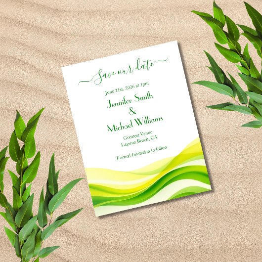 Island Citrus Green Save The Date