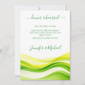 Island Citrus Green & Yellow Dinner Rehearsal Kaart (Voorkant)