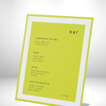 Island Citrus minimalistisch trouwbar-podiumbord