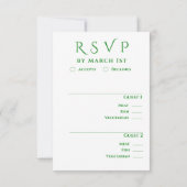 Island Citrus Wedding Meal options RSVP Kaartje (Achterkant)