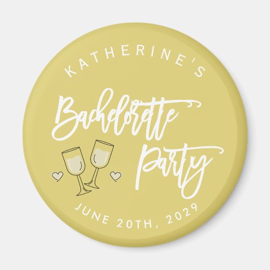 Island Citrus Yellow Bachelorette Party Magnets Magneet (Voorkant)