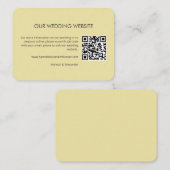 Island Citrus Yellow Wedding Details Card Informatiekaartje (Voorkant / Achterkant)