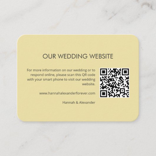 Island Citrus Yellow Wedding Details Card Informatiekaartje (Voorkant)