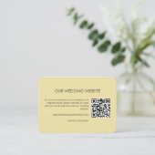 Island Citrus Yellow Wedding Details Card Informatiekaartje (Staand voorkant)