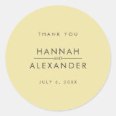 Island Citrus Yellow Wedding Favor Stickers (Voorkant)