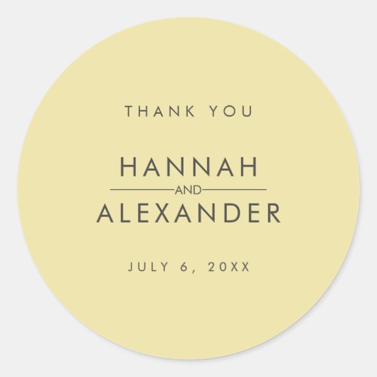 Island Citrus Yellow Wedding Favor Stickers (Voorkant)