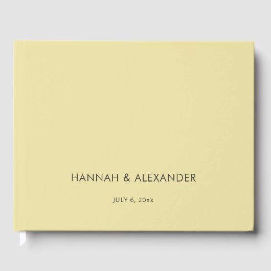 Island Citrus Yellow Wedding Guest Book Gastenboek (Voorkant)