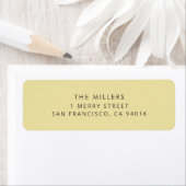 Island Citrus Yellow Wedding Return Address Labels (Insitu)
