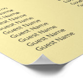 Island Citrus Yellow Wedding Seating Chart Poster (Hoek)