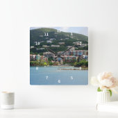 Island Color Vierkante Klok (Huis)