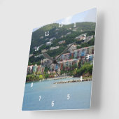 Island Color Vierkante Klok (Hoek)