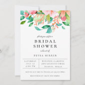 Island Coral Floral Bridal Shower Aankondiging (Voorkant)