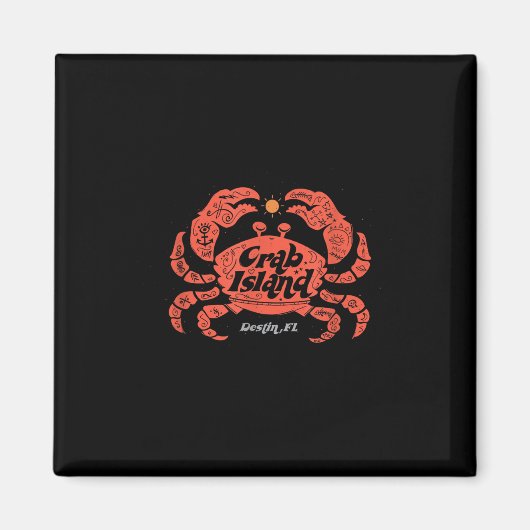 Island Crab Sandbar Hangout in Destin Florida FL C Magneet (Voorkant)