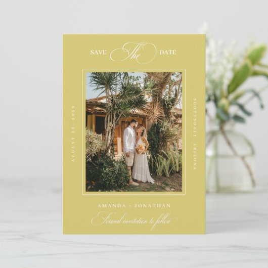 Island Destination Wedding Save The Date (Staand voorkant)