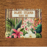 Island Dreams Beach Bar Legpuzzel<br><div class="desc">Tropical vibes in this beautiful puzzle featuring bamboo and flowers.</div>