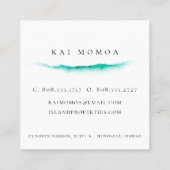 Island Escape Vierkante Visitekaartje (Achterkant)