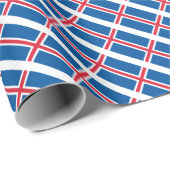 Island Flagge Cadeaupapier (Rol Hoek)