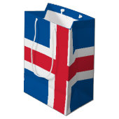 Island Flagge Medium Cadeauzakje (Achterkant Gekanteld)