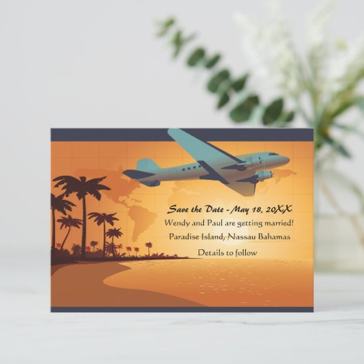 Island Flight Save the Date Notice (Staand voorkant)