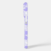 Island Floral Hawaiian Hibiscus Pinstriped Lila Case-Mate iPhone Case (Achterkant / Links)