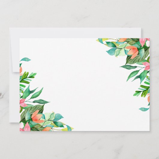 Island Floral Moederdag Brunch Uitnodiging (Achterkant)