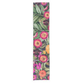 Island Floral Roze Weide Korte Tafelloper (Voorkant)