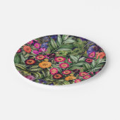Island Floral Roze Weide Papieren Bordje (Gekanteld)