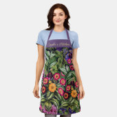 Island Floral Roze Weide Schort (Gedragen)