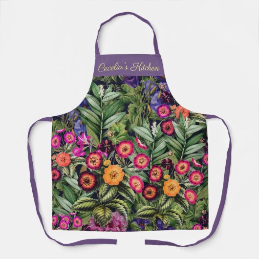 Island Floral Roze Weide Schort (Voorkant)