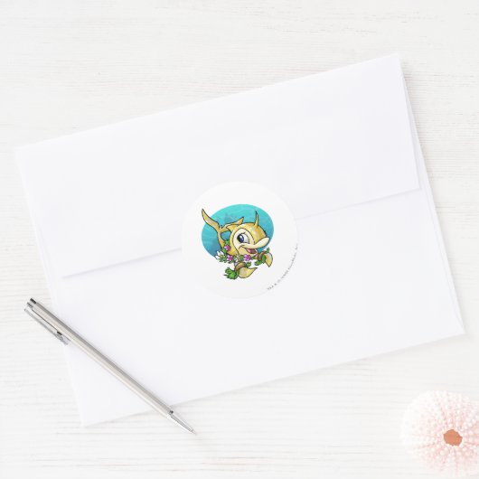 Island Flotsam Ronde Sticker (Envelop)