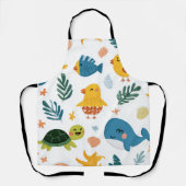 Island Flow All-Over Print Apron Gift Schort (Voorkant)