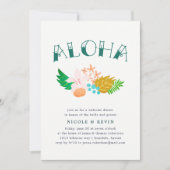 Island Flowers | Aloha Welcome Dinner Invitation Kaart (Voorkant)