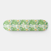 Island Flowers and Monstera Leaves Personalized Persoonlijk Skateboard (Horizontaal)