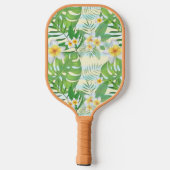 Island Flowers and Monstera Leaves Personalized Pickleball Paddle (Achterkant)