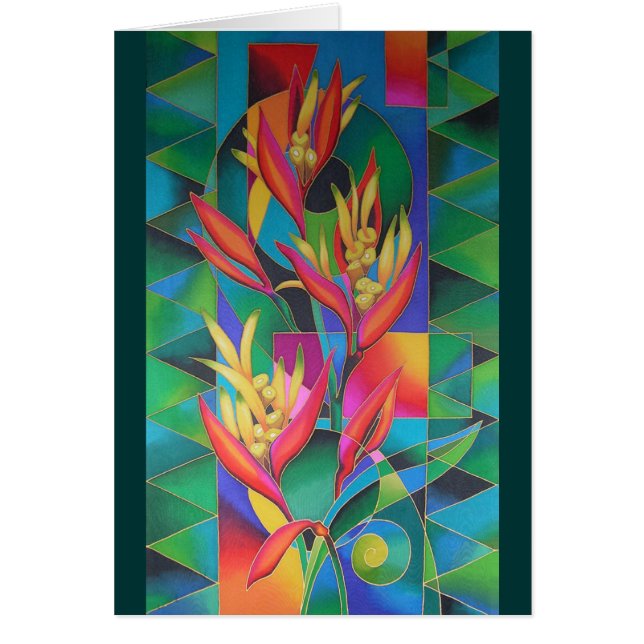 "ISLAND FLOWERS ~ HELICONIA" (Voorkant)