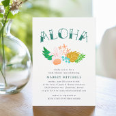 Island Flowers | Luau Bridal Shower Kaart