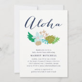 Island Flowers | Uitnodiging tot Baby shower van L (Voorkant)