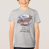 Island Fox Kids T-shirt Grijs Logo (Voorkant)