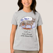 Island Fox Kids T-shirt Grijs Logo (Voorkant)
