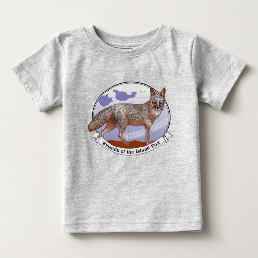 Island Fox Logo Grey baby shirt (Voorkant)