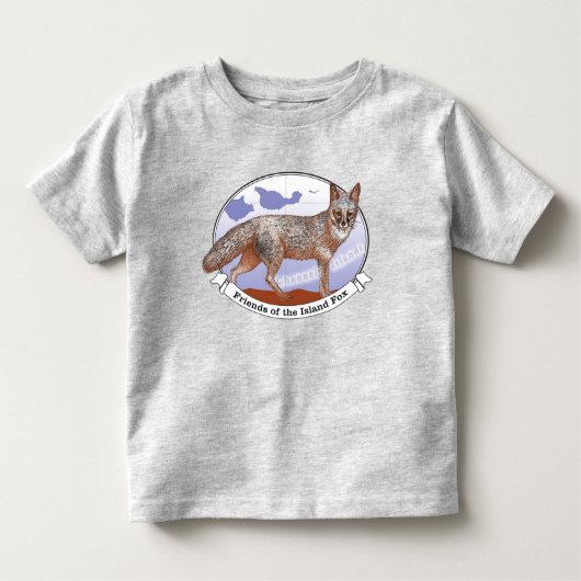 Island Fox Logo Grijs Peuter T-shirt (Voorkant)