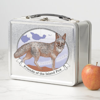 Island Fox Logo Metal Lunchbox