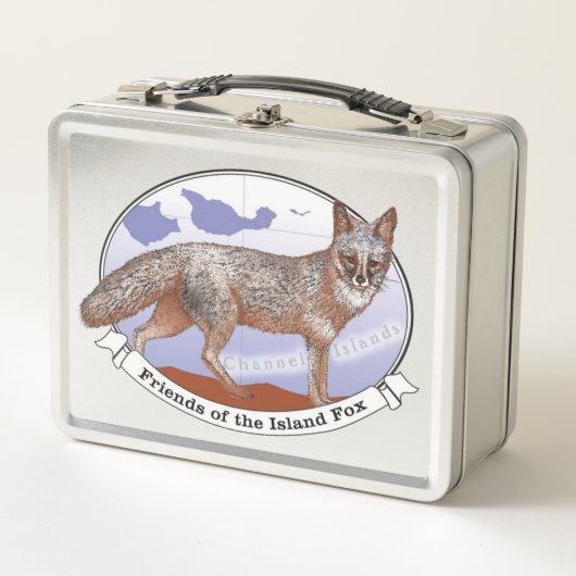 Island Fox Logo Metal Lunchbox (Voorkant)