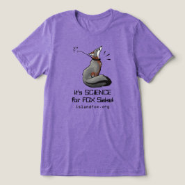 Island Fox Ruimtewetenschap voor Fox Sake Logo Ach Tri-Blend Shirt