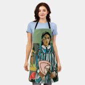 Island Gal, voeg tekst toe, Apron Schort (Gedragen)